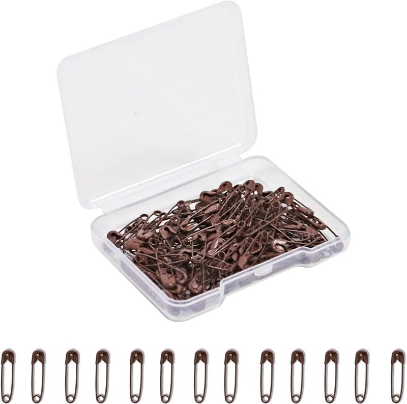 keepsweat Small Safety Pins,0.75 Inch Mini Safety Pins for Clothes,Coffee Safety Pin Rust Resistant Nickel Plated Steel Set for Crafting,Sewing,Rimming Fastening Clip Button for Garment Hang Tag 120pcs/box - Image 1